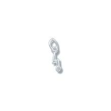 Load image into Gallery viewer, Sterling Silver, 3.4mm Width by 1.8mm Length by 9.7mm Height, Bolt Pendant with 2.1mm CZ. Quantity Per Pack: 10 Pieces.
