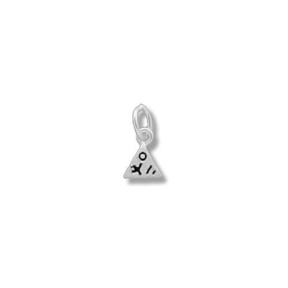 Sterling Silver, 7.0mm Width by 1.0mm Length by 8.6mm Height, Triangle Pendant. Quantity Per Pack: 10 Pieces.