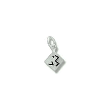 Load image into Gallery viewer, Sterling Silver, 7.9mm Width by 1.0mm Length by 10.6mm Height, Square Pendant. Quantity Per Pack: 10 Pieces.
