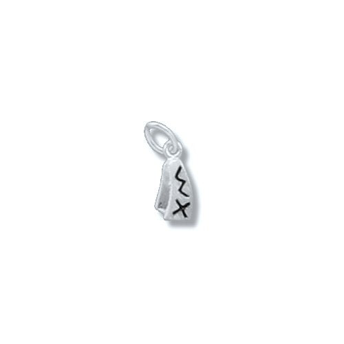 Sterling Silver, 4.7mm Width by 1.7mm Length by 9.9mm Height, Fancy Pendant. Quantity Per Pack: 10 Pieces.