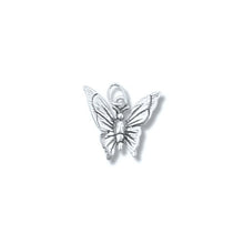 Load image into Gallery viewer, Sterling Silver Oxidized, 14.6mm Width by 1.6mm Length by 13.4mm Height, Butterfly Pendant. Quantity Per Pack: 2 Pieces.
