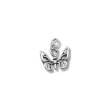 Load image into Gallery viewer, Sterling Silver Oxidized, 10.8mm Width by 3.5mm Length by 9.8mm Height, Butterfly Pendant. Quantity Per Pack: 10 Pieces.
