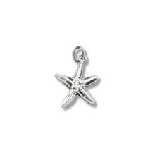 Load image into Gallery viewer, Sterling Silver Oxidized, 12.1mm Width by 2.2mm Length by 15.6mm Height, Starfish Pendant. Quantity Per Pack: 5 Pieces.
