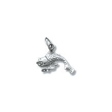 Load image into Gallery viewer, Sterling Silver Oxidized, 14.1mm Width by 1.6mm Length by 12.8mm Height, Fish Pendant. Quantity Per Pack: 2 Pieces.
