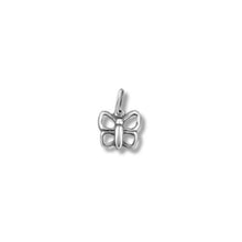 Load image into Gallery viewer, Sterling Silver Oxidized, 8.0mm Width by 1.6mm Length by 7.8mm Height, Butterfly Pendant. Quantity Per Pack: 10 Pieces.
