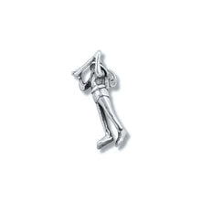 Load image into Gallery viewer, Sterling Silver Oxidized, 21.3mm Width by 7.7mm Length by 8.9mm Height, Scuba Diver Pendant. Quantity Per Pack: 1 Piece.
