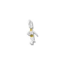 Load image into Gallery viewer, Sterling Silver, 6.3mm Width by 1.2mm Length by 13.6mm Height, Runner Pendant. Quantity Per Pack: 10 Pieces.
