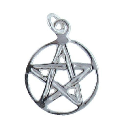 Sterling Silver, 12.7mm Width by 0.8mm Length by 16.2mm Height, Pentagram Charm. Quantity Per Pack: 4 Pieces.