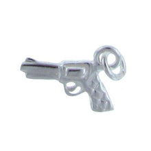 Load image into Gallery viewer, Sterling Silver, 11.3mm Width by 3.1mm Length by 9.8mm Height, Gun Charm. Quantity Per Pack: 4 Pieces.
