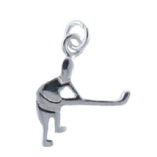 Load image into Gallery viewer, Sterling Silver, 12.3mm Width by 1.2mm Length by 15.4mm Height, Ice Hockey Player Charm. Quantity Per Pack: 2 Pieces.
