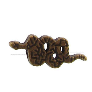 Pewter Gold Plated, 18.9mm Width by 7.6mm Length by 3.3mm Thickness, Textured Snake Bali Bead. Quantity Per Pack: 31 Pieces.