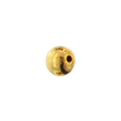 Pewter Gold Plated, 2.8mm Width / Length by 2.2mm Height, Circle Bali Bead. Quantity per pack: 663 Pieces.