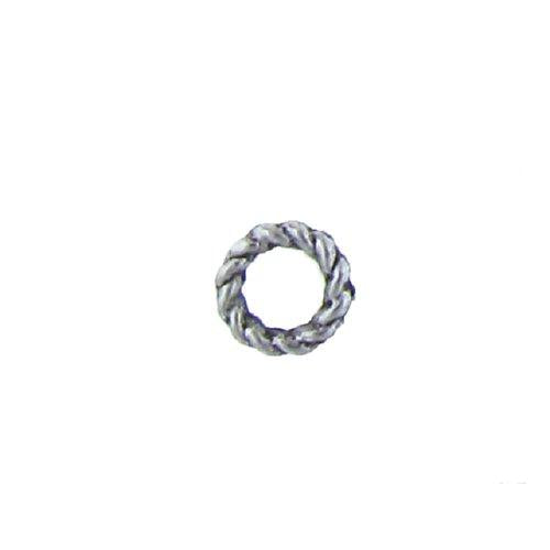 Pewter Oxidized, 5.7mm Width by 5.7mm Length by 1.7mm Height, Twisted Round Bali Bead. Quantity per pack: 271 Pieces.