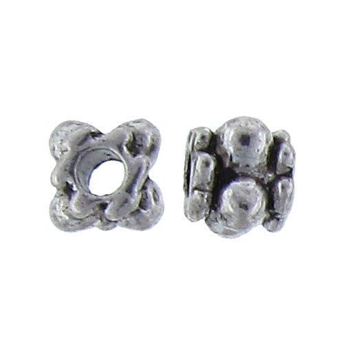 Pewter Oxidized, 6.3mm Width by 6.2mm Length by 5.6mm Height, Fancy Bali Bead. Quantity per pack: 65 Pieces.