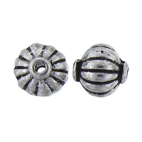 Pewter Oxidized, 7.0mm Width by 7.0mm Length by 7.0mm Height, Textured Round Bali Bead. Quantity per pack: 43 Pieces.