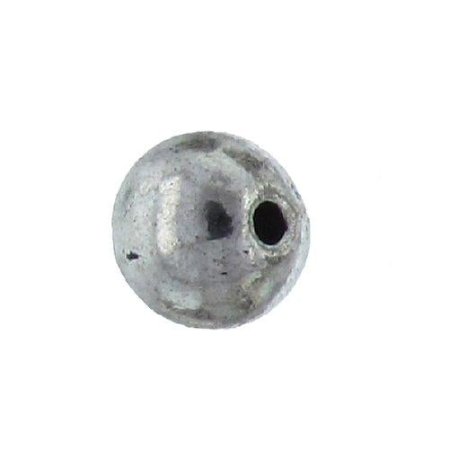 Pewter, 10.0mm Width / Length by 9.0mm Height, Circle Bead. Quantity per pack: 13 Pieces.