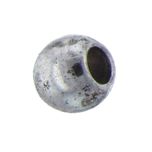 Pewter, 9.3mm Width / Length by 7.6mm Height, Circle Bead. Quantity per pack: 22 Pieces.