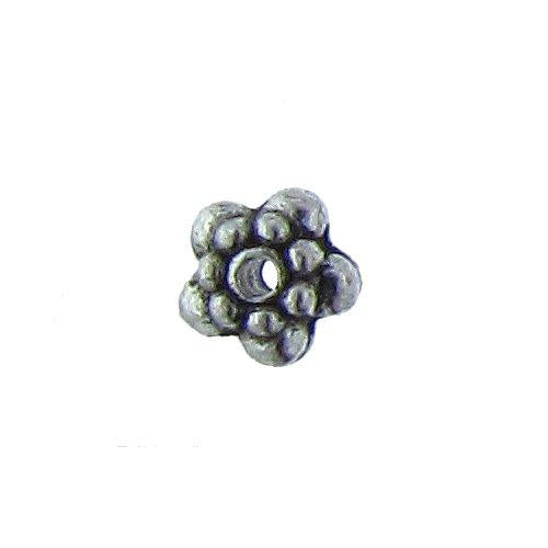Pewter, 6.0mm Width by 6.0mm Length by 4.3mm Height, Textured Fancy Bead. Quantity per pack: 101 Pieces.