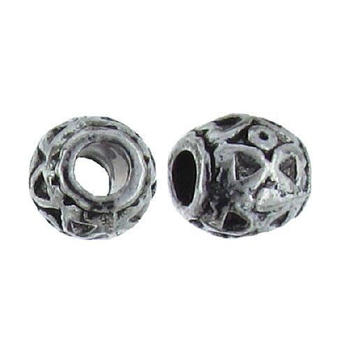 Pewter, 7.9mm Width by 7.8mm Length by 7.9mm Height, Textured Round Bead. Quantity per pack: 22 Pieces.