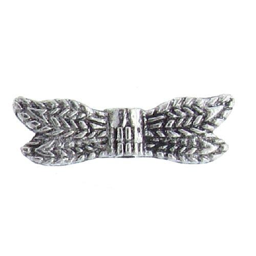 Pewter, 20.6mm Width by 3.0mm Length by 6.6mm Height, Insect Wing Bead. Quantity per pack: 38 Pieces.