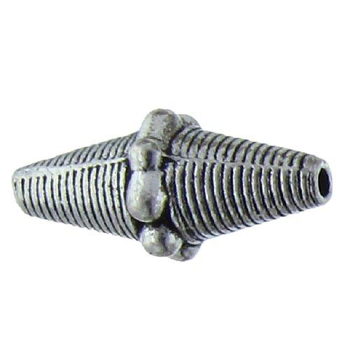 Pewter, 10.4mm Width by 10.2mm Length by 21.5mm Height, Textured Fancy Bead. Quantity per pack: 11 Pieces.