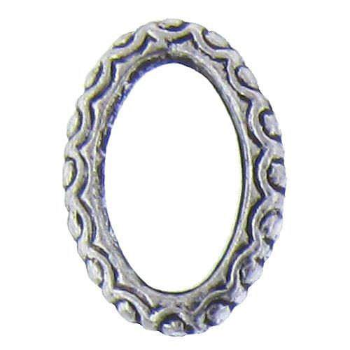 Pewter, 11.7mm Width by 2.7mm Length by 16.6mm Height, Textured Oval Bead. Quantity per pack: 33 Pieces.