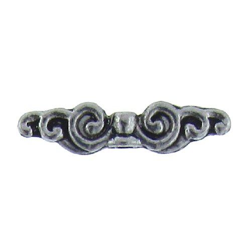 Pewter, 21.5mm Width by 3.5mm Length by 5.3mm Height, Fancy Filigree Bead. Quantity per pack: 55 Pieces.
