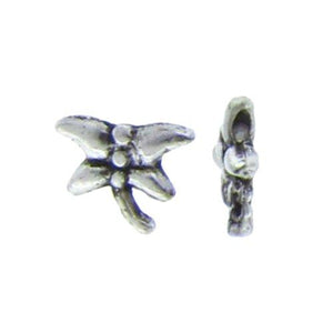 Pewter, 6.4mm Width by 1.9mm Length by 7.8mm Height, Dragonfly Bead. Quantity per pack: 178 Pieces.