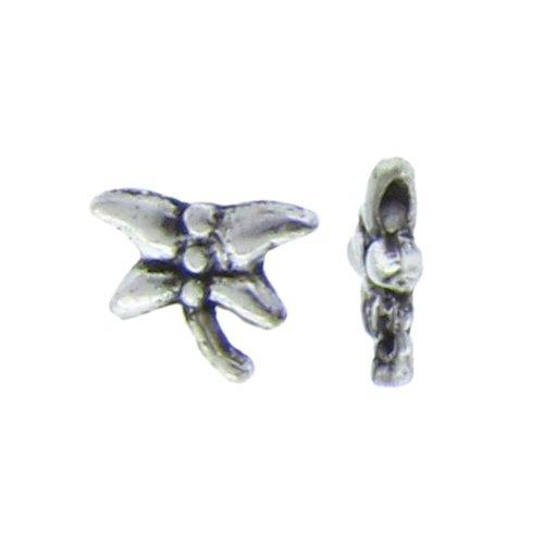 Pewter, 6.4mm Width by 1.9mm Length by 7.8mm Height, Dragonfly Bead. Quantity per pack: 178 Pieces.