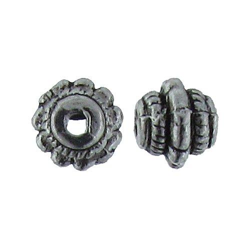 Pewter, 7.3mm Width by 7.2mm Length by 6.6mm Height, Textured Round Bead. Quantity per pack: 44 Pieces.