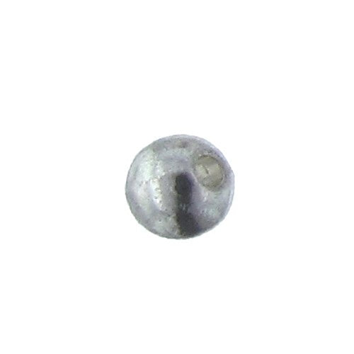 Pewter, 6.0mm Width / Length by 5.5mm Height, Smooth Circle Bead. Quantity per pack: 60 Pieces.