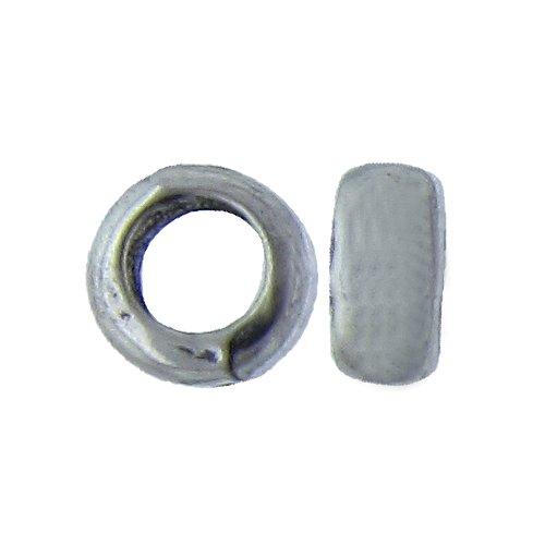 Pewter, 6.7mm Width by 6.7mm Length by 3.3mm Height, Smooth Roundel Bead. Quantity per pack: 103 Pieces.