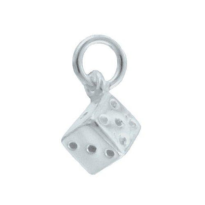 Sterling Silver, 4.8mm Width by / Length / Height, Dice Charm. Quantity Per Pack: 1 Pieces.