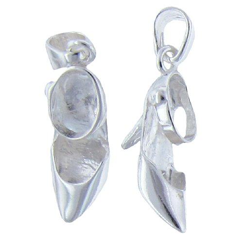 Sterling Silver, 8.1mm Width by 10.1mm Length by 26.5mm Height, Women's Heel Charm. Quantity Per Pack: 3 Pieces.