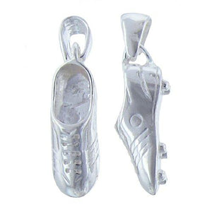 Sterling Silver, 7.8mm Width by 8.7mm Length by 25.1mm Height, Soccer Cleat Charm. Quantity Per Pack: 1 Piece.