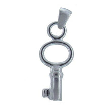 Load image into Gallery viewer, Sterling Silver, 12.5mm Width by 4.6mm Length by 29.8mm Height, Key Charm. Quantity Per Pack: 1 Piece.
