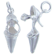 Load image into Gallery viewer, Sterling Silver, 6.1mm Width by 9.4mm Length by 19.5mm Height, High Heel Charm. Quantity Per Pack: 4 Pieces.
