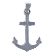 Load image into Gallery viewer, Sterling Silver, 23.8mm Width by 3.0mm Length by 34.7mm Height, Anchor Pendant. Quantity Per Pack: 1 Piece.
