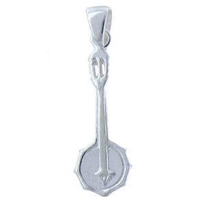 Sterling Silver, 11.2mm Width by 2.6mm Length by 32.9mm Height, Banjo Pendant. Quantity Per Pack: 2 Pieces.