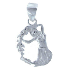 Load image into Gallery viewer, Sterling Silver, 14.3mm Width by 2.2mm Length by 21.9mm Height, Mermaid Pendant. Quantity Per Pack: 2 Pieces.
