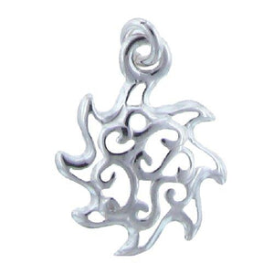 Sterling Silver, 14.8mm Width by 2.3mm Length by 19.3mm Height, Filigree Starfish Charm. Quantity Per Pack: 5 Pieces.