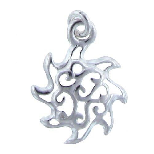 Sterling Silver, 14.8mm Width by 2.3mm Length by 19.3mm Height, Filigree Starfish Charm. Quantity Per Pack: 5 Pieces.