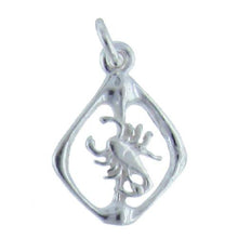 Load image into Gallery viewer, Sterling Silver, 13.5mm Width by 2.0mm Length by 18.2mm Height, Scorpion Charm. Quantity Per Pack: 5 Pieces.
