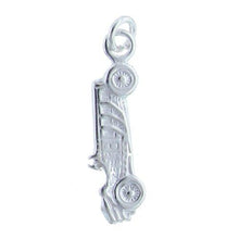 Load image into Gallery viewer, Sterling Silver, 7.3mm Width by 1.3mm Length by 25.7mm Height, Race Car Charm. Quantity Per Pack: 6 Pieces.
