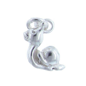 Sterling Silver, 10.3mm Width by 4.0mm Length by 10.7mm Height, Snail Charm. Quantity Per Pack: 3 Pieces.