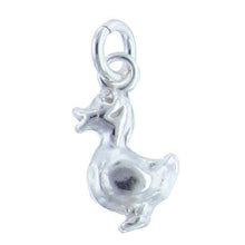 Load image into Gallery viewer, Sterling Silver, 8.1mm Width by 5.0mm Length by 13.4mm Height, Duck Charm. Quantity Per Pack: 3 Pieces.
