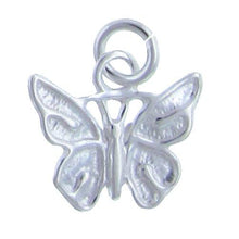 Load image into Gallery viewer, Sterling Silver, 14.0mm Width by 1.7mm Length by 12.7mm Height, Butterfly Charm. Quantity Per Pack: 4 Pieces.
