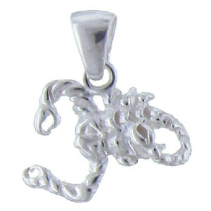 Sterling Silver, 19.0mm Width by 3.6mm Length by 15.4mm Height, Scorpion Pendant. Quantity Per Pack: 2 Pieces.