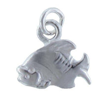 Load image into Gallery viewer, Sterling Silver, 12.7mm Width by 3.2mm Length by 11.7mm Height, Fish Charm. Quantity Per Pack: 2 Pieces.
