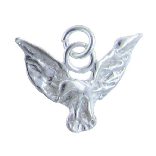 Sterling Silver, 18.8mm Width by 3.1mm Length by 14.1mm Height, Eagle Charm. Quantity Per Pack: 3 Pieces.